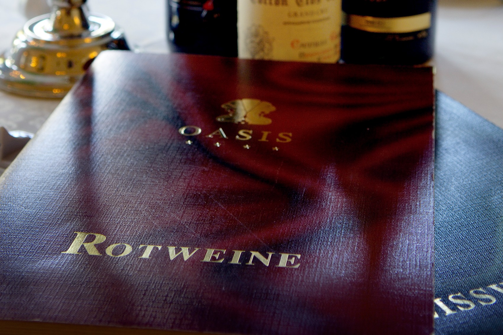 Rotweinkarte im Restaurant der Strandvillen Heringsdorf