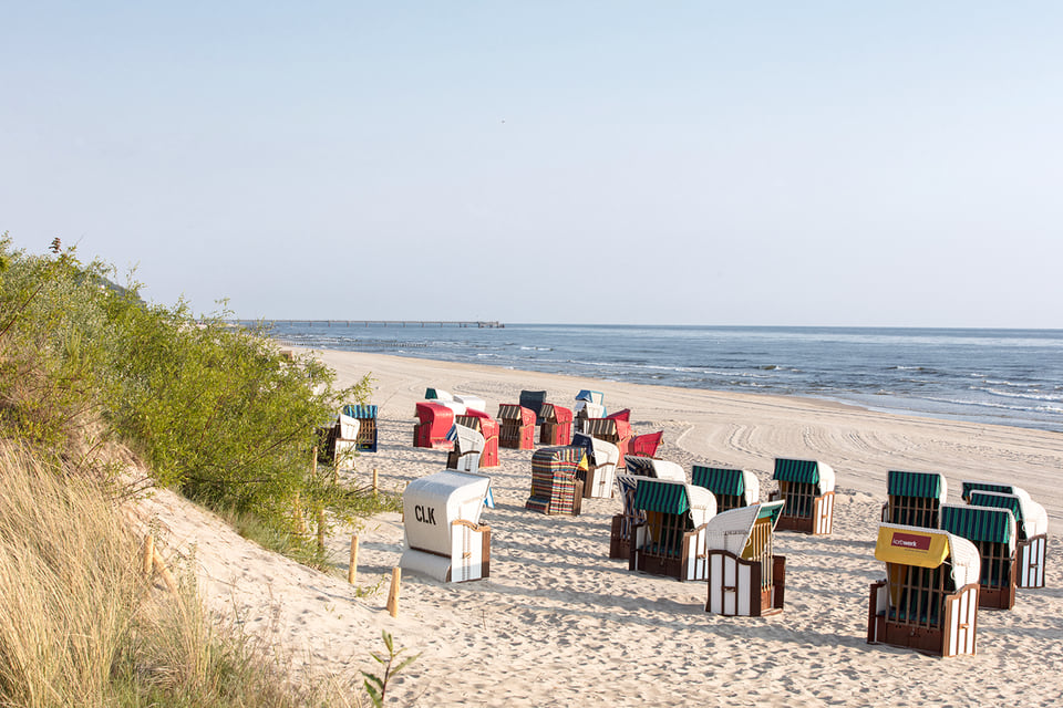 Strandvillen Hotel in Heringsdorf mit Meerblick
